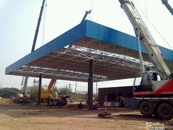 加油站鋼結(jié)構(gòu)罩棚施工方案（加油站鋼結(jié)構(gòu)罩棚施工安全措施加油站罩棚施工安全措施） 鋼結(jié)構(gòu)跳臺(tái)設(shè)計(jì) 第2張