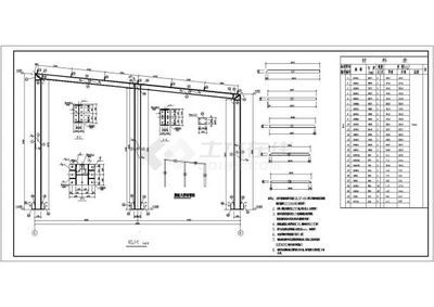 14米鋼結(jié)構(gòu)廠(chǎng)房圖紙（14米寬輕鋼結(jié)構(gòu)廠(chǎng)房圖紙） 北京加固設(shè)計(jì) 第5張