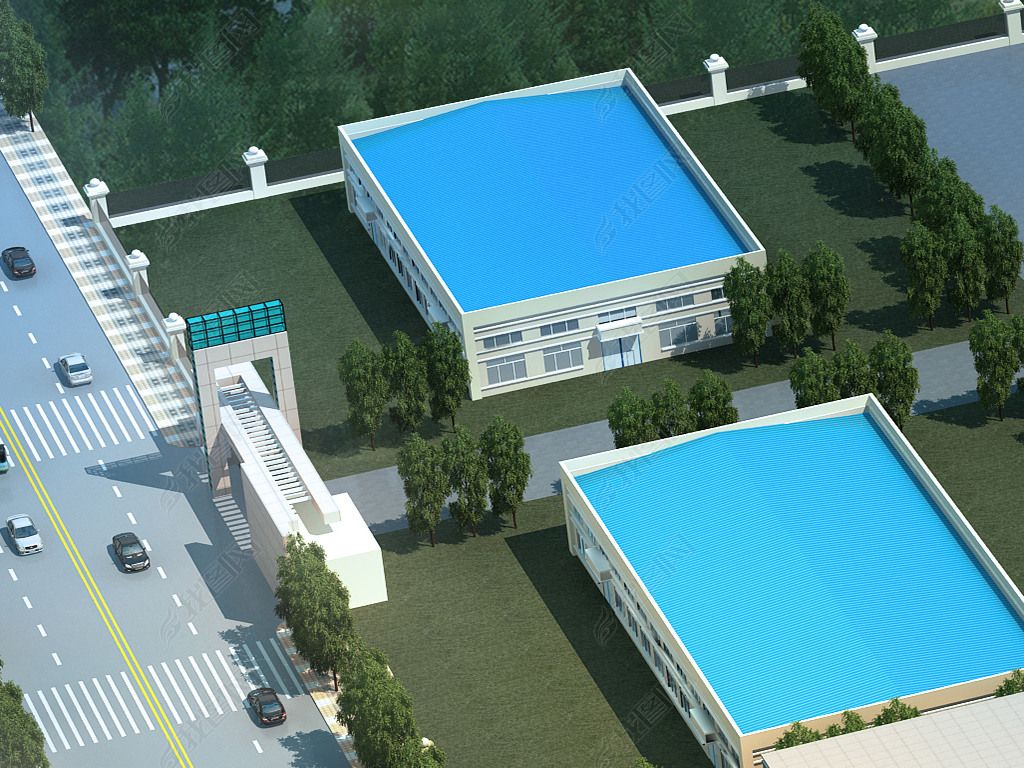 鋼結(jié)構(gòu)廠房鳥瞰圖（鋼結(jié)構(gòu)廠房與環(huán)境融合案例） 鋼結(jié)構(gòu)框架施工 第4張