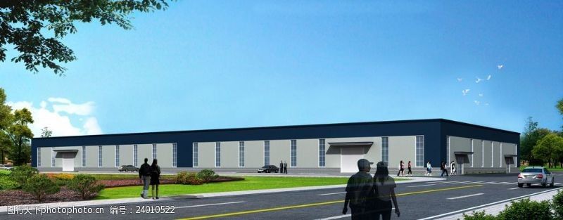 鋼結(jié)構(gòu)車間效果圖圖片（鋼結(jié)構(gòu)車間效果圖圖片展示） 結(jié)構(gòu)框架設(shè)計(jì) 第2張