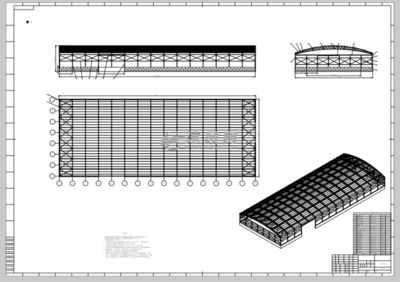 35米跨度鋼結(jié)構(gòu)圖紙（35米跨度鋼結(jié)構(gòu)設(shè)計規(guī)范） 建筑方案施工 第5張