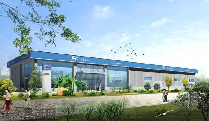 鋼結(jié)構(gòu)展廳外觀效果圖 裝飾家裝施工 第1張