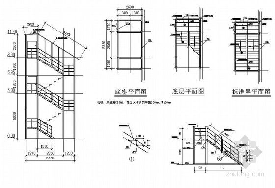 別墅鋼結構樓梯施工圖（別墅鋼結構樓梯施工圖怎么看） 鋼結構網(wǎng)架施工 第1張