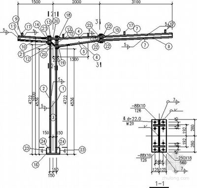 鋼結(jié)構(gòu)彩瓦棚圖紙 建筑施工圖施工 第3張