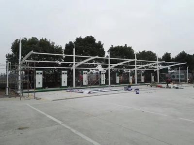 鋼結構停車場涂漆施工照片 鋼結構鋼結構停車場設計 第4張