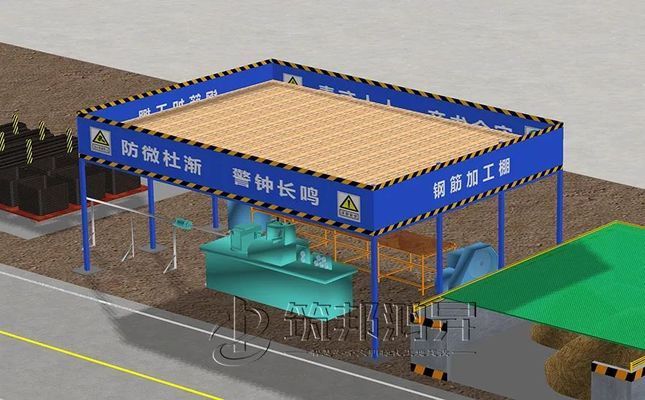 鋼筋加工場(chǎng)防護(hù)棚雙層防護(hù)高度多少 鋼結(jié)構(gòu)玻璃棧道施工 第1張