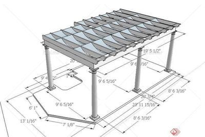 景觀廊架尺寸長寬高 結(jié)構(gòu)地下室施工 第1張
