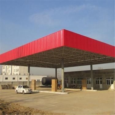 加油站鋼結(jié)構(gòu)球形頂罩棚 鋼結(jié)構(gòu)玻璃棧道設(shè)計 第3張