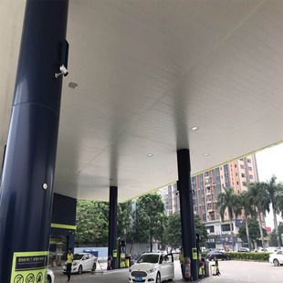 加油站頂棚的具體尺寸是什么 鋼結構鋼結構停車場設計 第2張 加油站頂棚的具體尺寸是什么 鋼結構鋼結構停車場設計 第2張