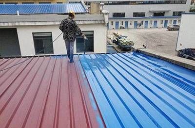 北京彩鋼板翻新修補(bǔ)（彩鋼板翻新前后對(duì)比案例） 鋼結(jié)構(gòu)鋼結(jié)構(gòu)停車場(chǎng)施工 第1張