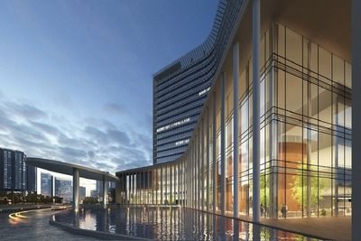 鋼結(jié)構(gòu)酒店效果圖（鋼結(jié)構(gòu)酒店效果圖展示了利用鋼結(jié)構(gòu)建筑和陽(yáng)光板技術(shù)構(gòu)建的酒店外觀和內(nèi)部布局） 結(jié)構(gòu)地下室施工 第2張