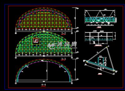 煤棚網架設計圖紙圖片高清 結構污水處理池設計 第2張 煤棚網架設計圖紙圖片高清 結構污水處理池設計 第2張