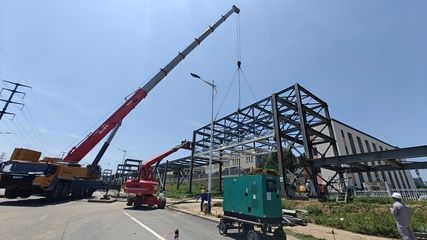 公司鋼結(jié)構(gòu)和設(shè)備是一體的說明（鋼結(jié)構(gòu)拼焊矯一體機(jī)） 建筑效果圖設(shè)計 第5張