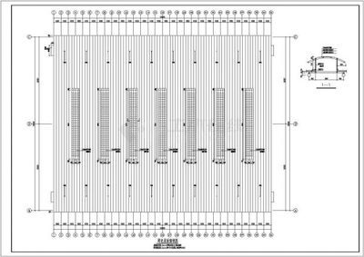 煤棚結(jié)構(gòu)圖紙大全（46m跨煤棚鋼結(jié)構(gòu)設(shè)計圖詳細圖紙和設(shè)計說明） 鋼結(jié)構(gòu)門式鋼架施工 第4張