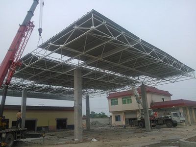 加油站網(wǎng)架圖片大全（加油站網(wǎng)架圖片大全_好貨網(wǎng)） 鋼結構鋼結構螺旋樓梯施工 第1張