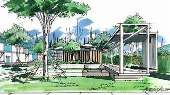 景觀廊架手繪圖片 鋼結(jié)構(gòu)門式鋼架施工 第4張