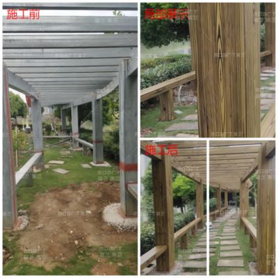 景觀廊架施工方案（景觀廊架施工方案介紹） 結構電力行業(yè)設計 第2張