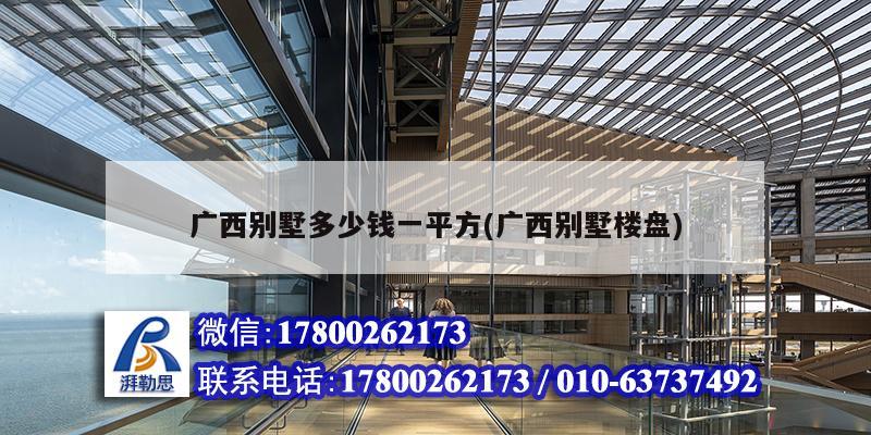 廣西別墅多少錢(qián)一平方(廣西別墅樓盤(pán)) 裝飾工裝施工