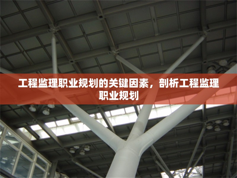 工程監(jiān)理職業(yè)規(guī)劃的關(guān)鍵因素，剖析工程監(jiān)理職業(yè)規(guī)劃 行業(yè)新聞 第1張