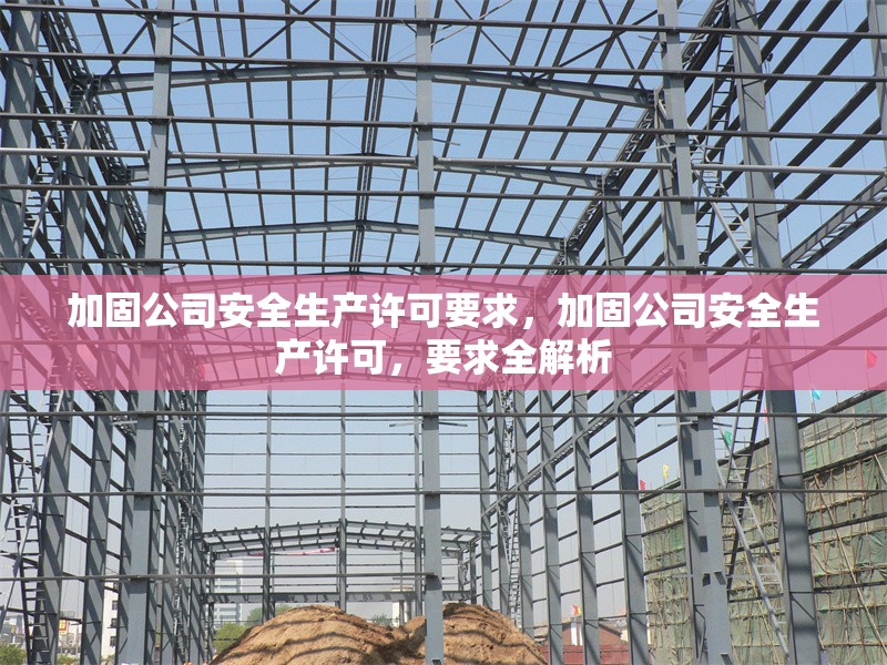 加固公司安全生產(chǎn)許可要求，加固公司安全生產(chǎn)許可，要求全解析