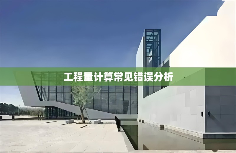 工程量計(jì)算常見錯(cuò)誤分析 行業(yè)新聞 第1張