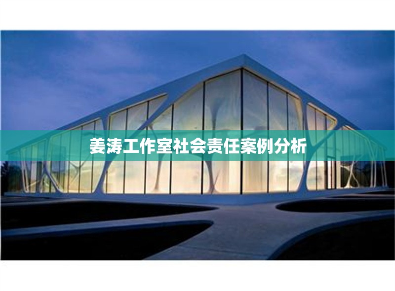 姜濤工作室社會責(zé)任案例分析