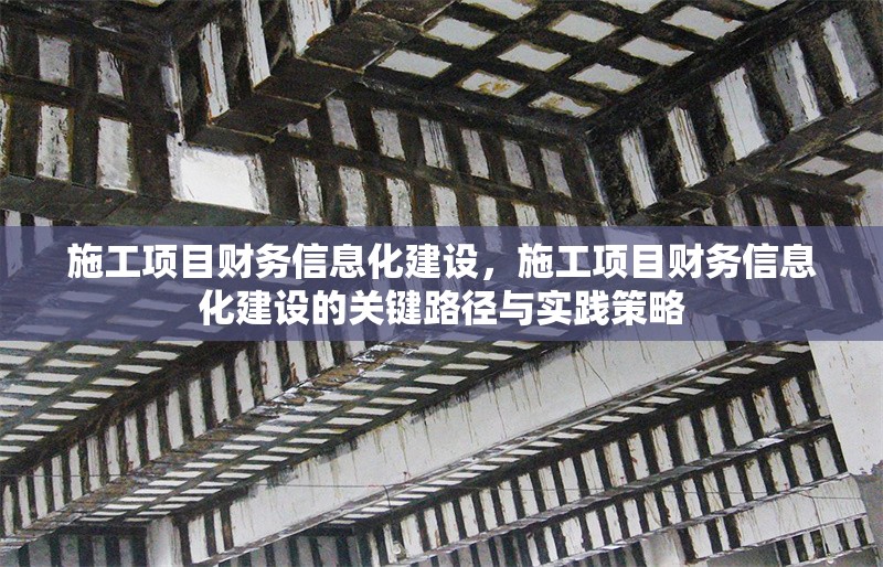 施工項目財務(wù)信息化建設(shè)，施工項目財務(wù)信息化建設(shè)的關(guān)鍵路徑與實踐策略 行業(yè)新聞 第1張