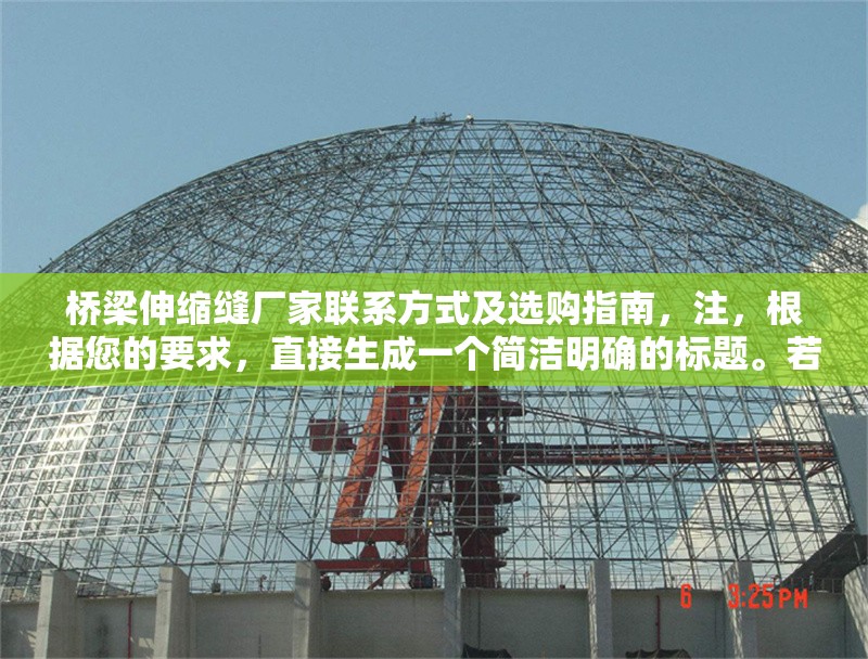 橋梁伸縮縫廠家聯(lián)系方式及選購指南，注，根據(jù)您的要求，直接生成一個簡潔明確的標題。若需調(diào)整方向（如更側(cè)重價格、地區(qū)等），可補充說明具體需求。 行業(yè)新聞