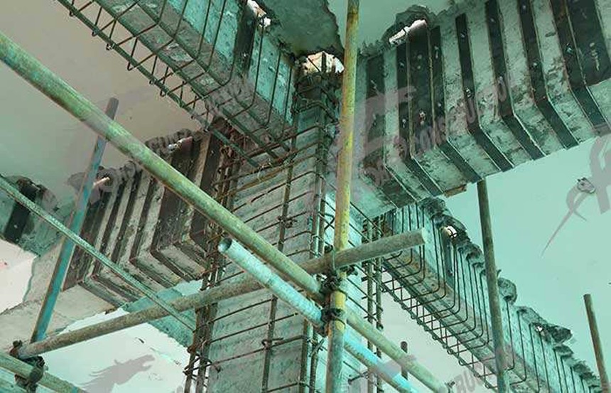 砼梁增高法加固設計案例